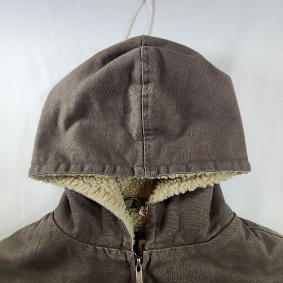 Dri-Duck Coat for Her Jacket Womens Size XXL Brown Hooded Sherpa Lined - Picture 5 of 16